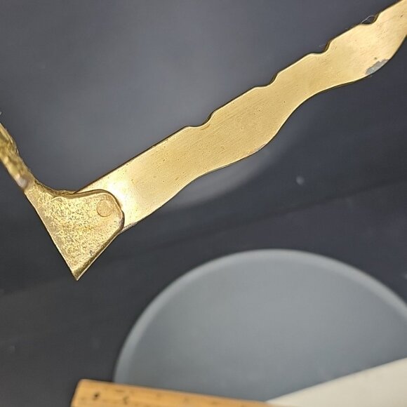 Vintage Solid Brass Woman Decorative Retractable Wall Clothes Hanger - Picture 9 of 11